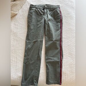 Universal Thread Olive Pants with Track Pants Stripe